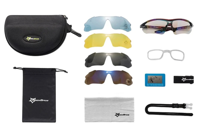 Óculos de Sol Apulso PRO à Prova de Vento - Kit Completo com Multi Lentes e Case